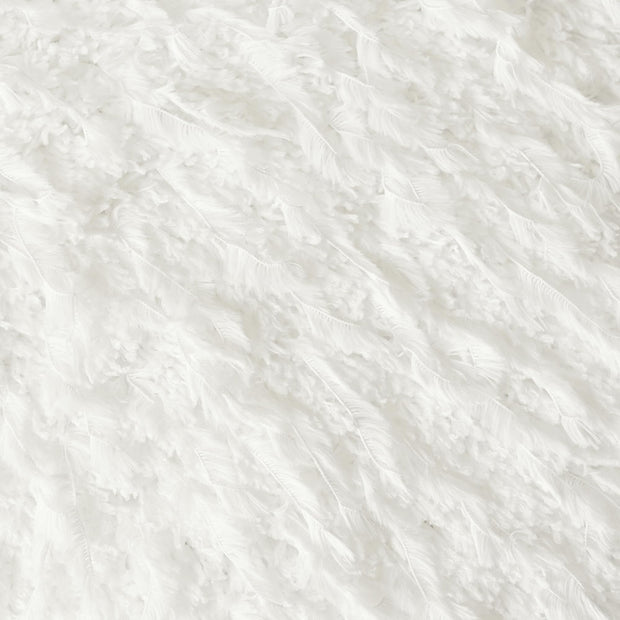 Volcanics Boho Decorative-Throw-Pillow-Covers-20x20, Soft Plush Feather Faux Fur Couch Cushion Case Fluffy Pillowcases for Home, Set of 2, White.- Commissioned earned